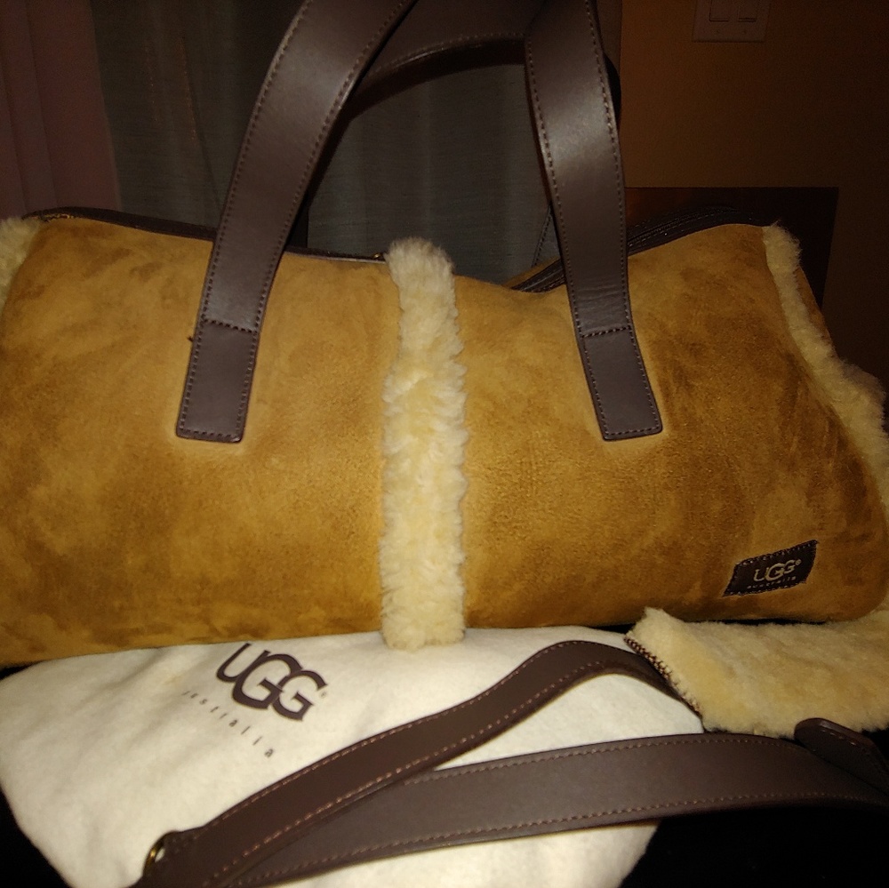 UGG leather with sheepskin lining satchel